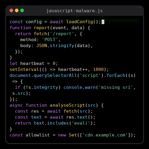Security monitoring dashboard